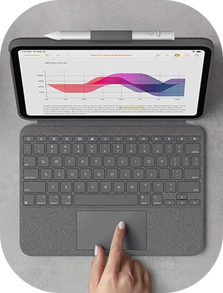 Canetas e capas para tablets